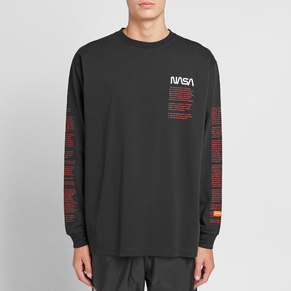 HERON PRESTON Black Nasa Facts T-Shirt