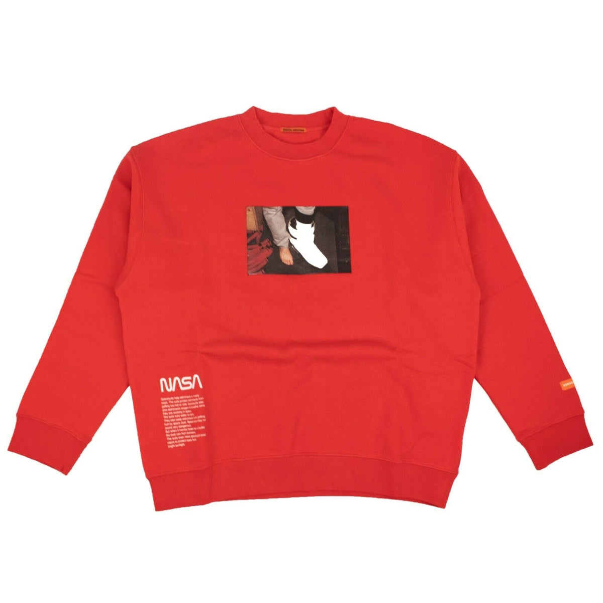 HERON PRESTON Red NASA Photo Crew Neck Sweatshirt – S U L É