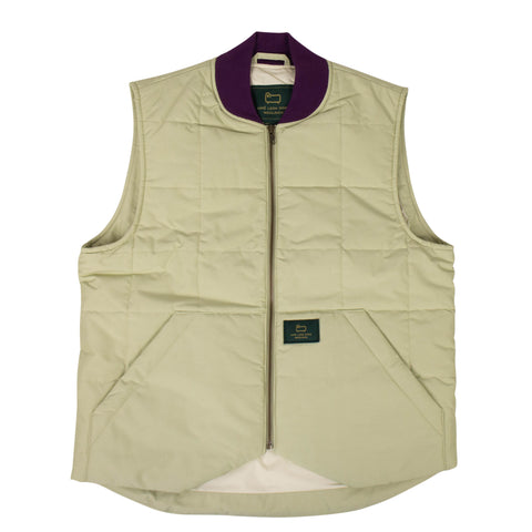 AIME LEON DORE x WOOLRICH Light Green Quilted Work Vest Jacket
