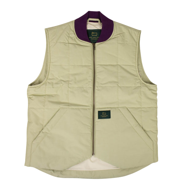 AIME LEON DORE x WOOLRICH Light Green Quilted Work Vest Jacket
